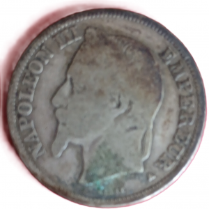 2 francs Napoléon III tête laurée 1868 A