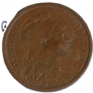 2 centimes type Dupuis 1900