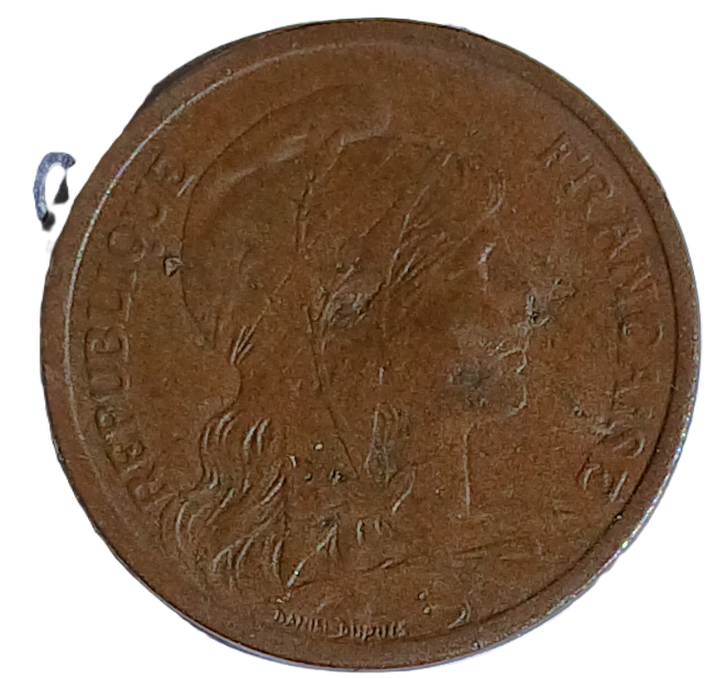 2 centimes type Dupuis 1900 – Image 2