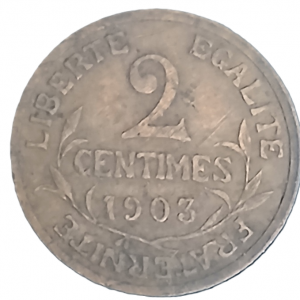 2 centimes type Dupuis 1903