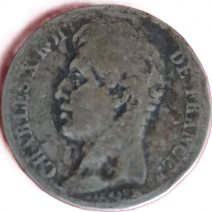 2 francs argent type Charles X 1827 B