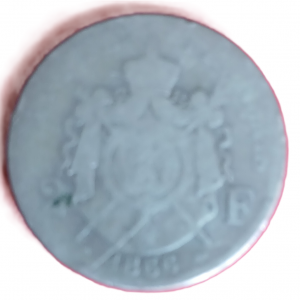 2 francs Napoléon III tête laurée 1866 BB