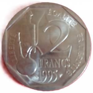 2 francs type Pasteur 1995