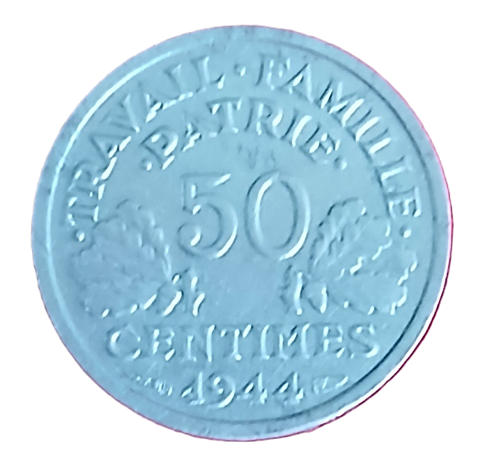 50 centimes type Bazor 1944 C