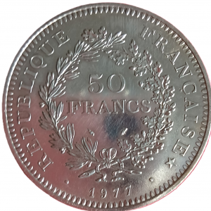 50 francs argent Hercule 1977