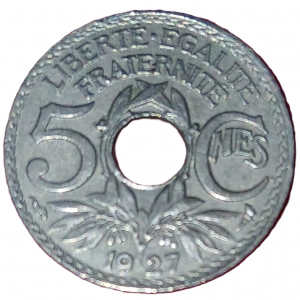 5 centimes type Lindauer petit module 1927