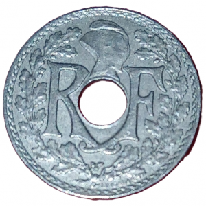 5 centimes type Lindauer petit module 1927