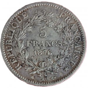 5 francs argent type Hercule 1876 A