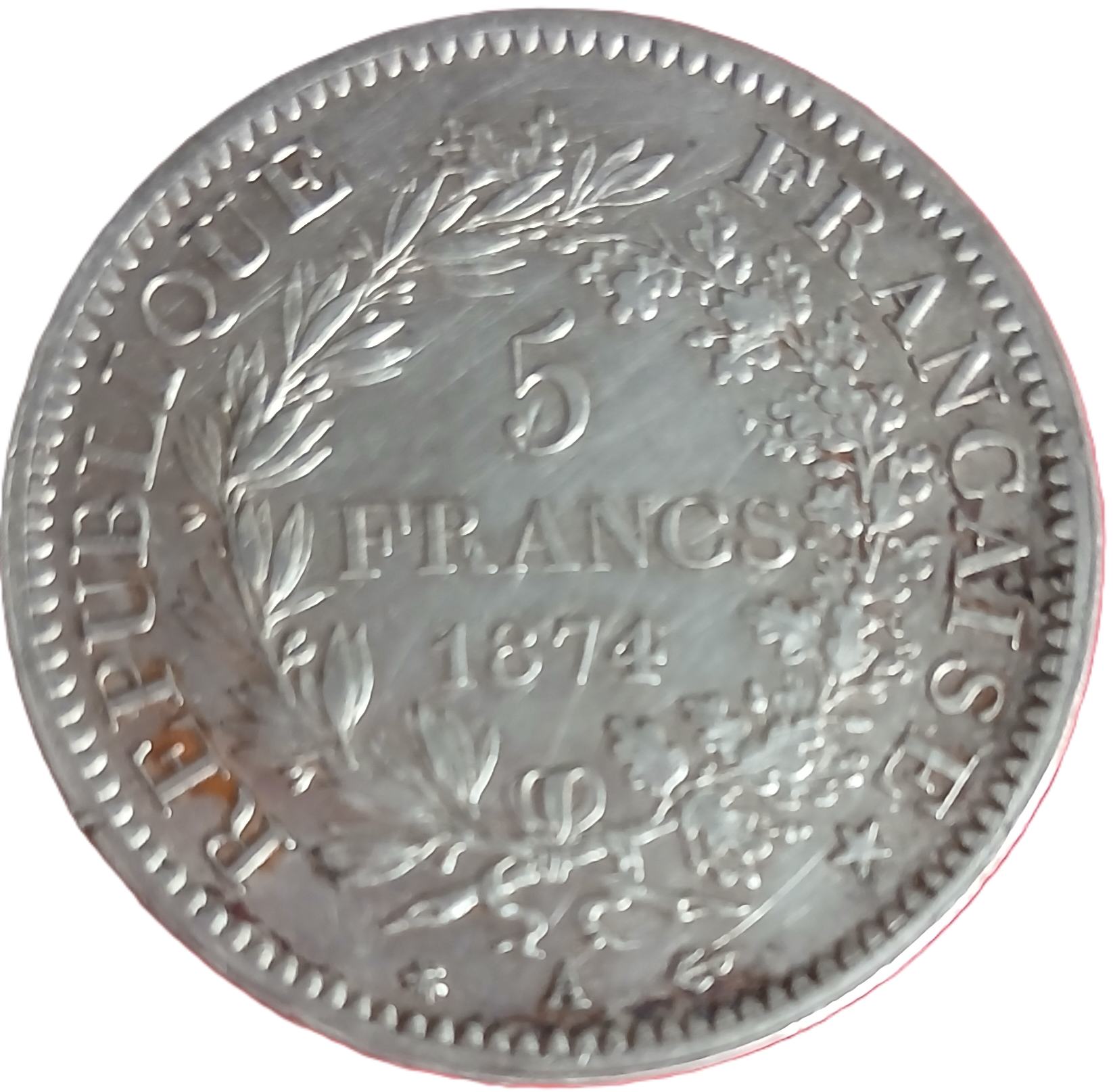 5 francs argent type Hercule 1874 A