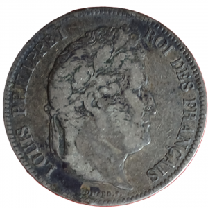 5 francs argent Louis Philippe Ier tête laurée 1833 BB