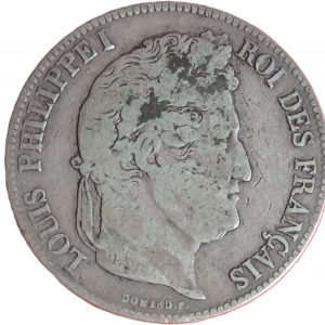 5 francs argent Louis Philippe Ier tête laurée 1834 B