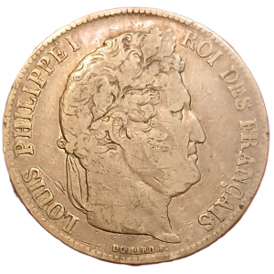 5 francs argent Louis Philippe Ier tête laurée 1836 B