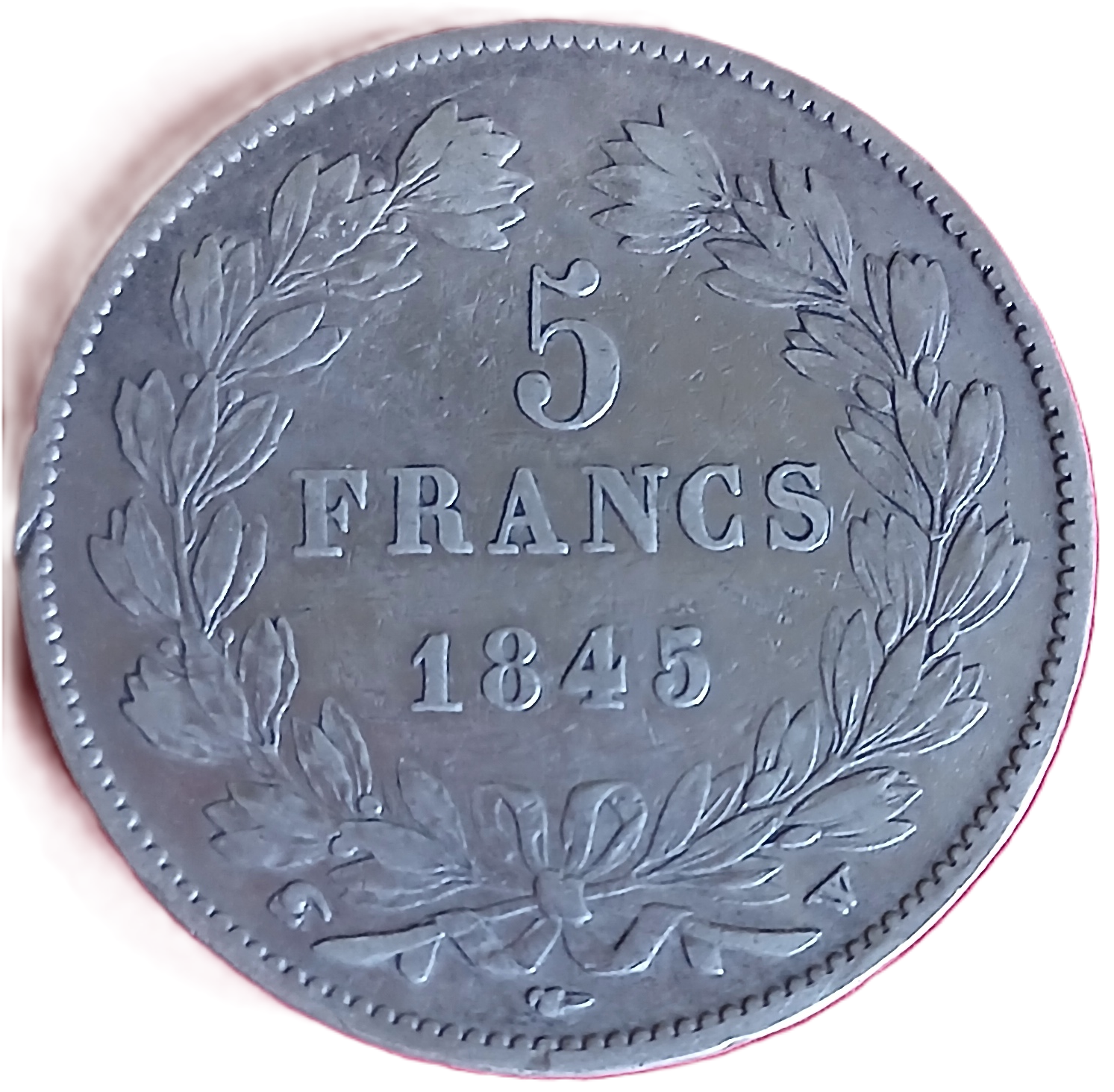 5 francs argent Louis Philippe Ier tête laurée 1845 W