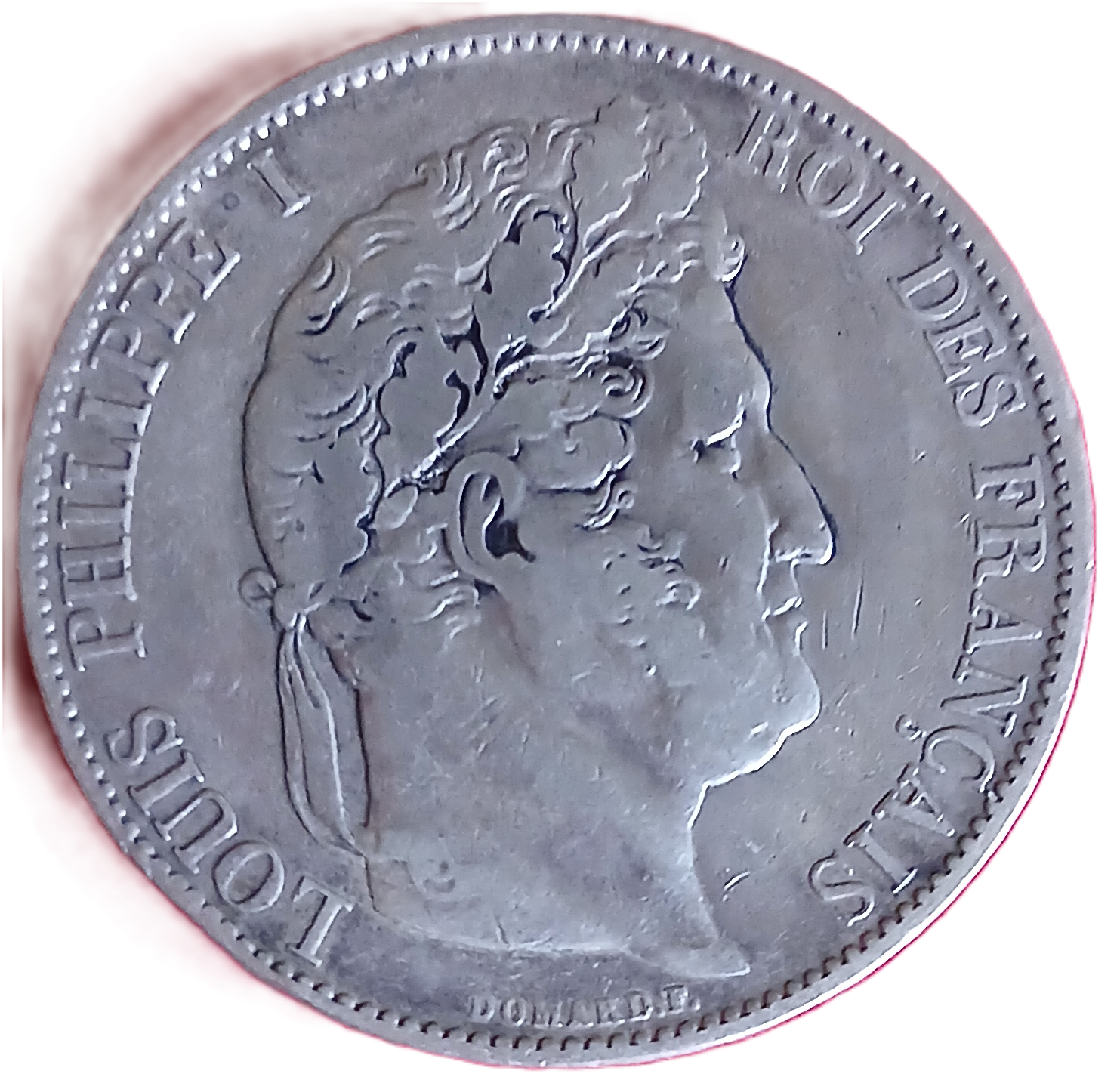 5 francs argent Louis Philippe Ier tête laurée 1845 W – Image 2