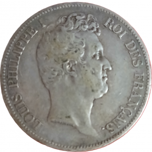 5 francs argent Louis Philippe Ier tête nue tranche en creux 1831 A