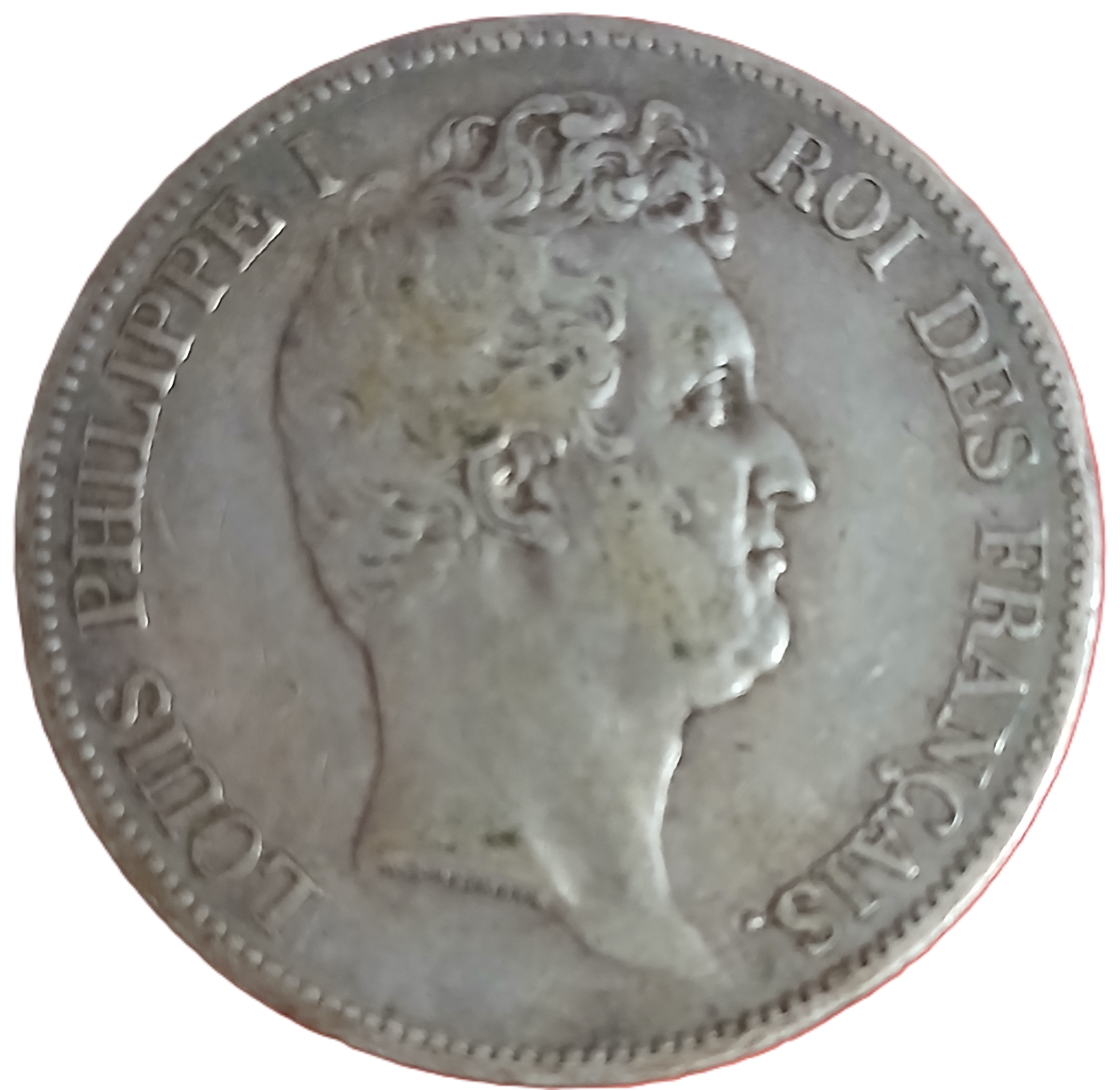 5 francs argent Louis Philippe Ier tête nue tranche en creux 1831 A – Image 2