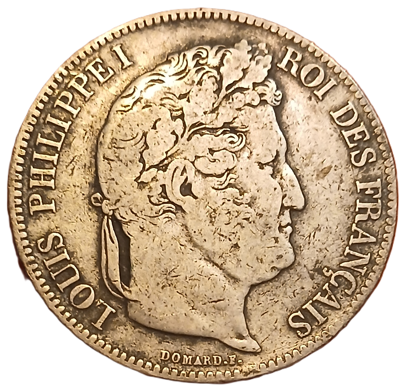5 francs argent Louis Philippe Ier tête laurée 1833 A – Image 2