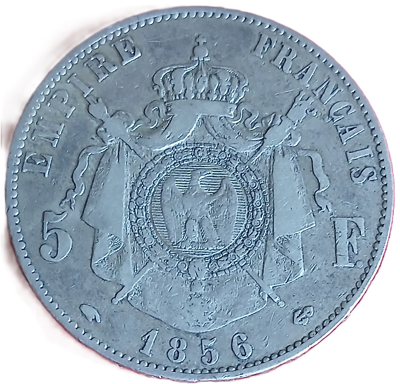 5 francs argent Napoléon III tête nue 1856 A