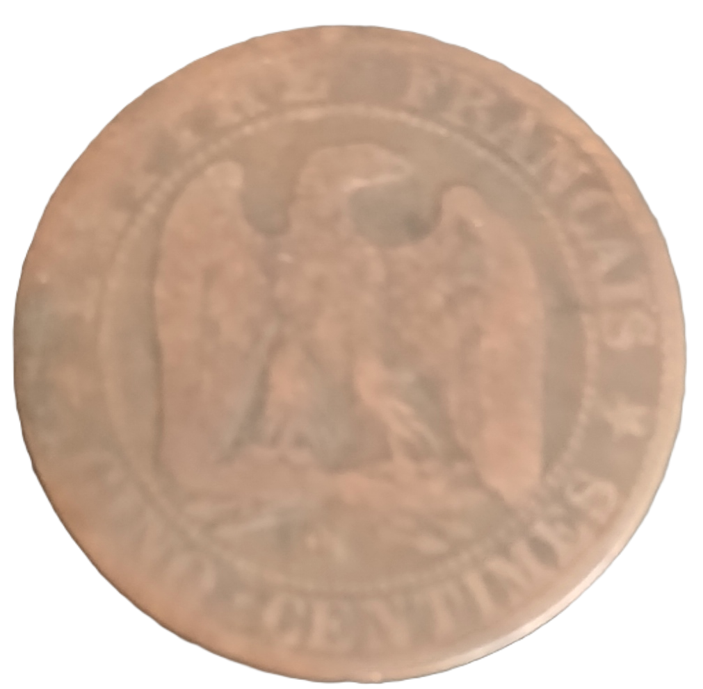 5 centimes Napoléon III tête laurée 1863BB