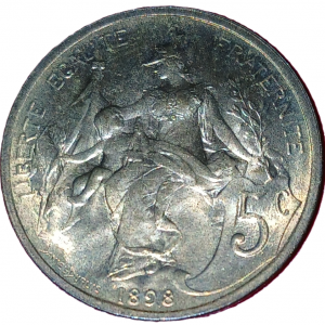 5 centimes type Dupuis 1898