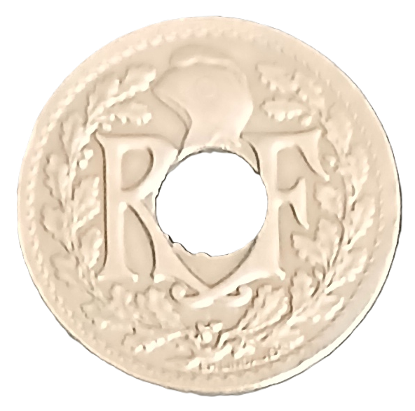 5 centimes type Lindauer petit module 1924 Poissy – Image 2