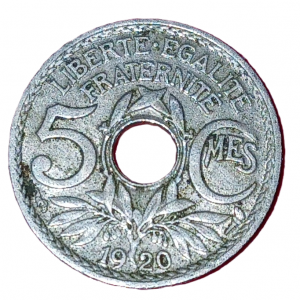 5 centimes type Lindauer petit module 1920