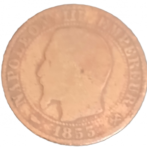 5 centimes Napoléon III tête nue 1853 B