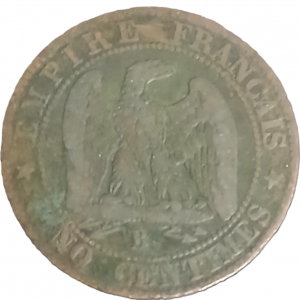 5 centimes Napoléon III tête nue 1855 B chien