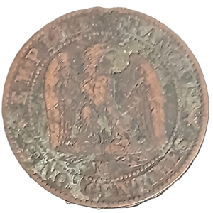 5 centimes Napoléon III tête nue 1855 MA ancre