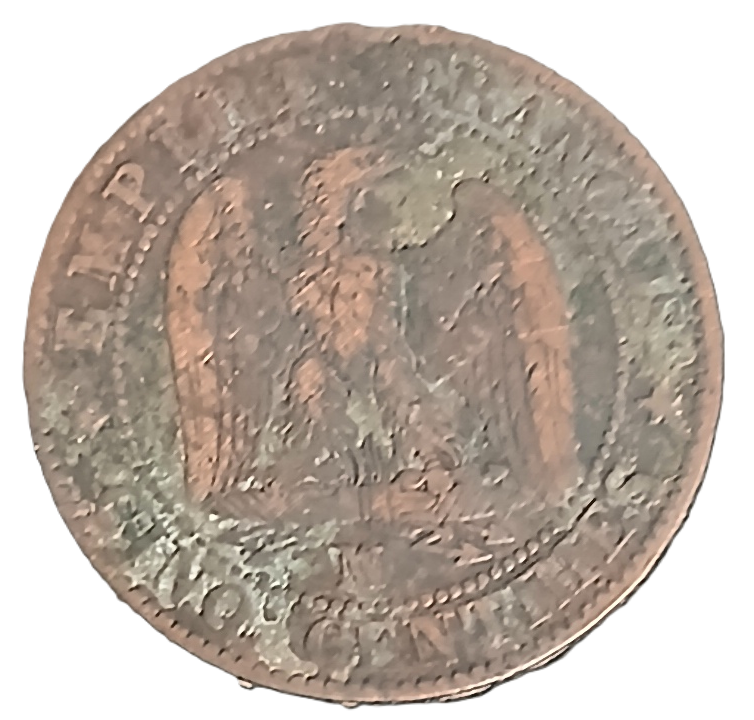 5 centimes Napoléon III tête nue 1855 MA ancre