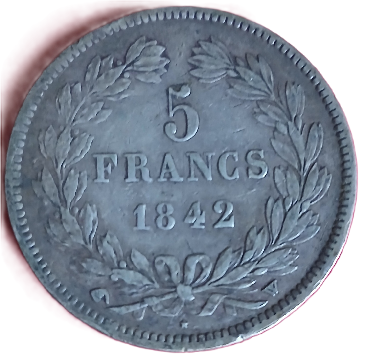5 francs argent Louis Philippe Ier tête laurée 1842 W