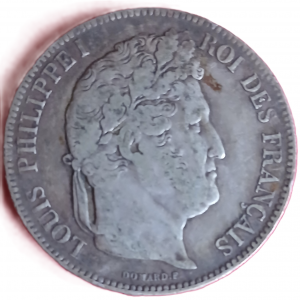 5 francs argent Louis Philippe Ier tête laurée 1842 W
