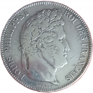5 francs argent Louis Philippe Ier tête laurée 1834 W
