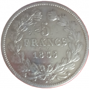 5 francs argent Louis Philippe Ier tête laurée 1835 B