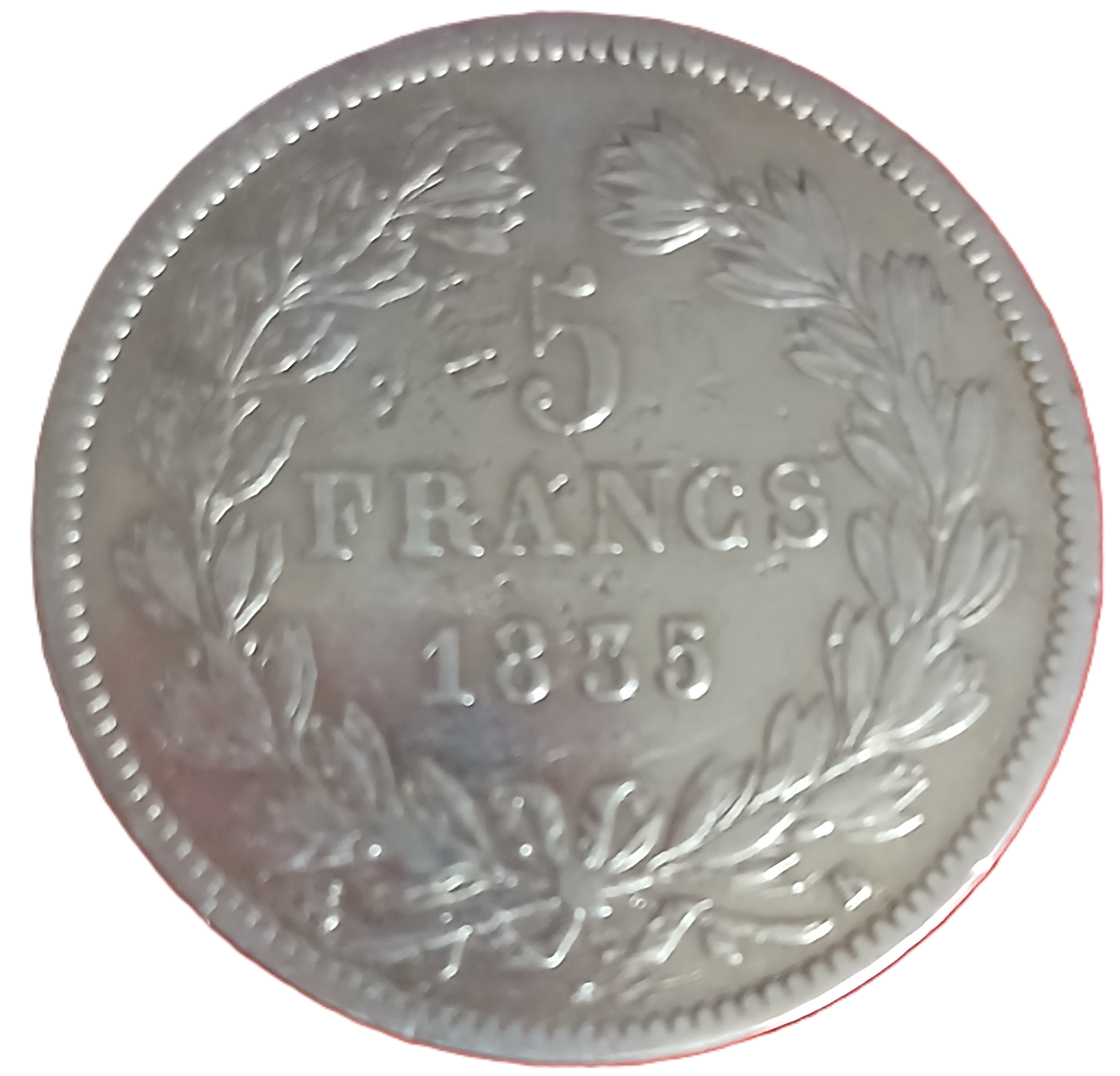 5 francs argent Louis Philippe Ier tête laurée 1835 B