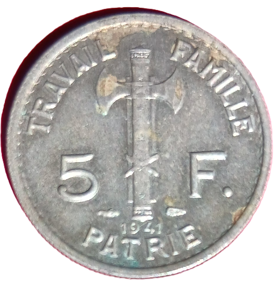 5 francs type Pétain 1941
