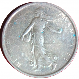 5 francs argent type Semeuse 1967