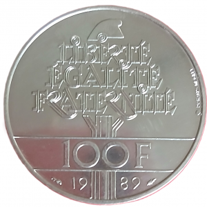 100 francs argent type Droits de l’Homme 1989