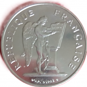 100 francs argent type Droits de l’Homme 1989