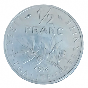 1/2 franc type Semeuse 1974 FDC