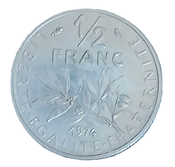 1/2 franc type Semeuse 1974 FDC