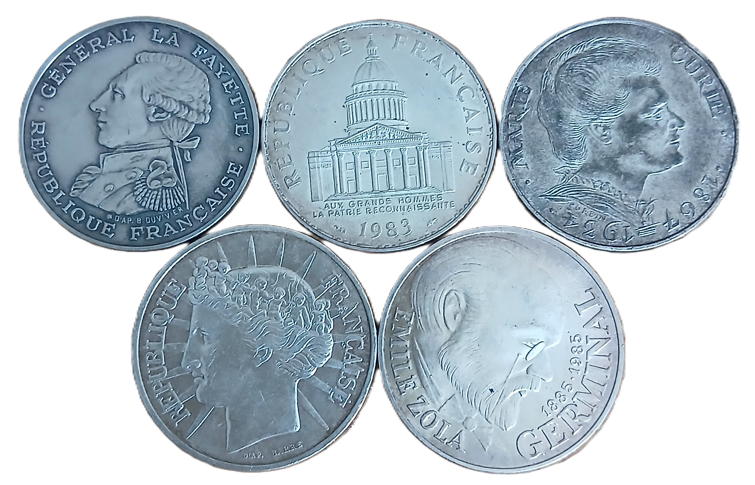 Monnaies d'investissement en argent 100f