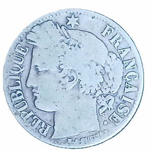 1 franc argent type Cérès 1871 petit A