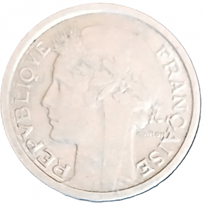 1 franc type Morlon en aluminium 1958 B