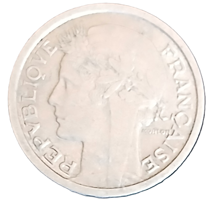 1 franc type Morlon en aluminium 1958 B – Image 2