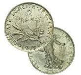 Monnaies d’investissement en argent 2f Semeuse