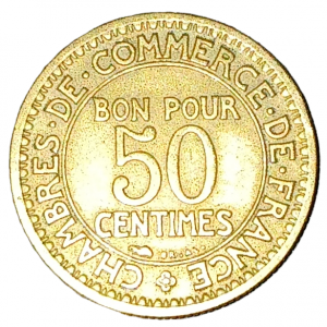 50 centimes type Chambre de Commerce 1929