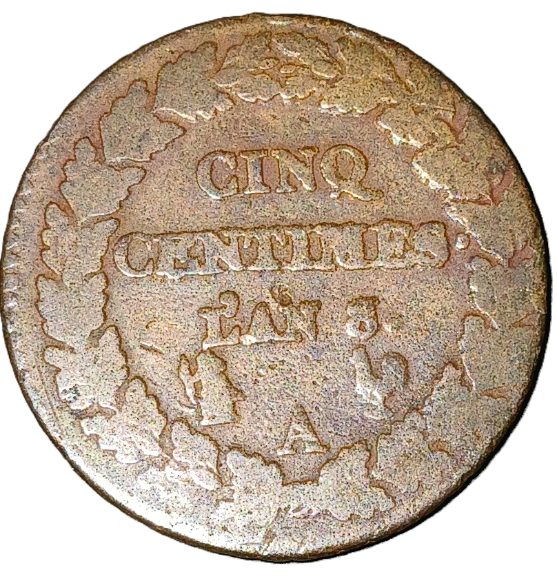 5 centimes Dupré An 8 A 8/7