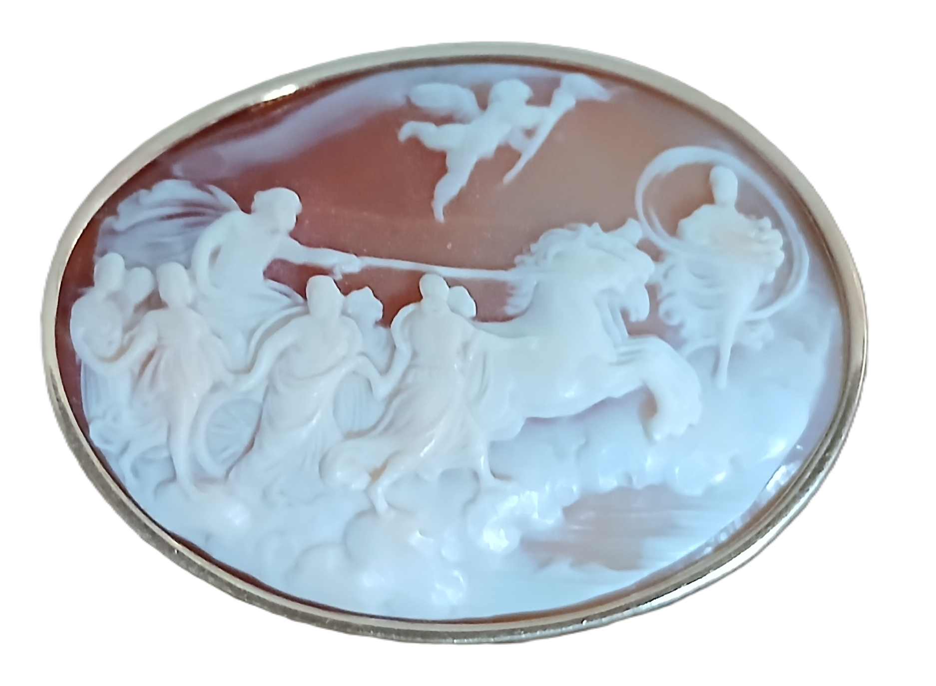 Broche camé représentant Zeus