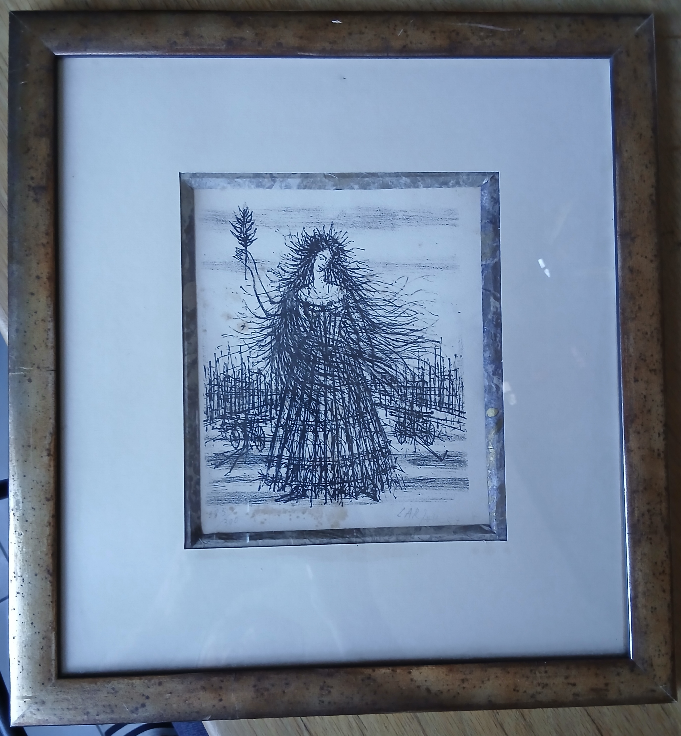 Lithographie Carzou "La femme au rameau d'Olivier" – Image 2